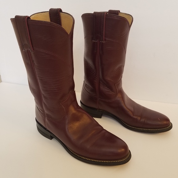 Justin Boots Shoes - Justin Ladies Boots Size 5.5 Burgundy